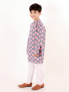 Milan Boys Cotton Kurta And Pajama - Dark Blue