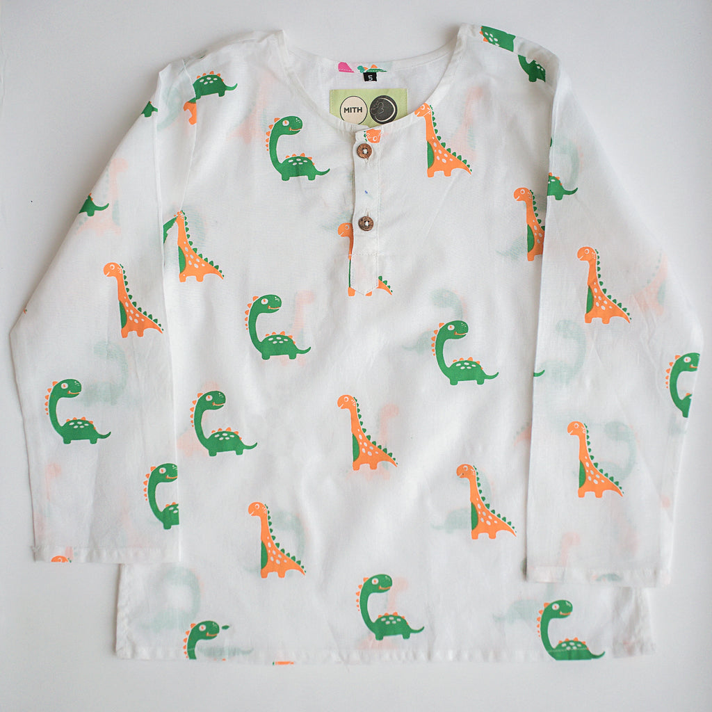 Nimbu Singapore Cotton sleepwear for kids Pajama sets PJs Dino print