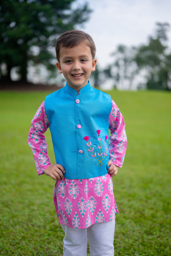 Nimbu Singapore kurta pajama for boys