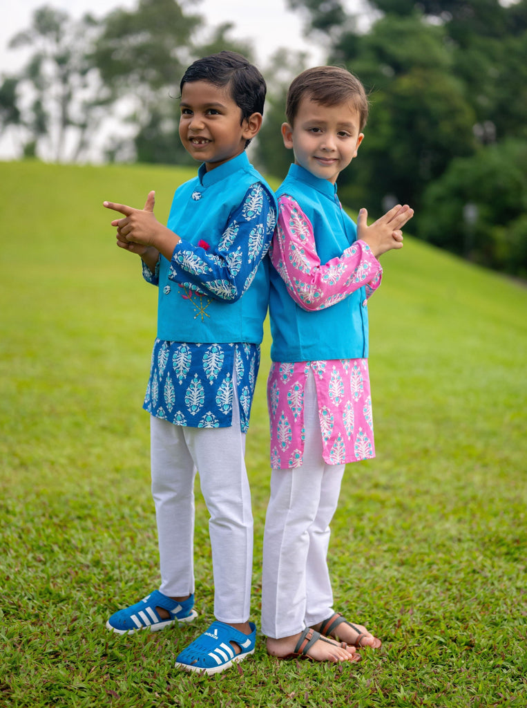 Nimbu Singapore boys ethnic wear kurta pajama set