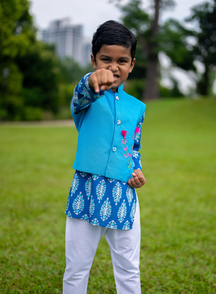 Nimbu Singapore boys ethnic wear kurta pajama set