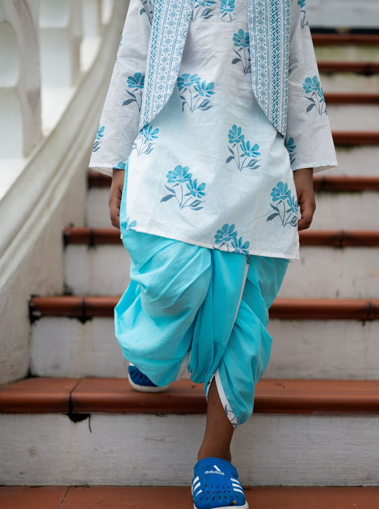 Nimbu singapore kurta dhoti for boys indian ethnic wear