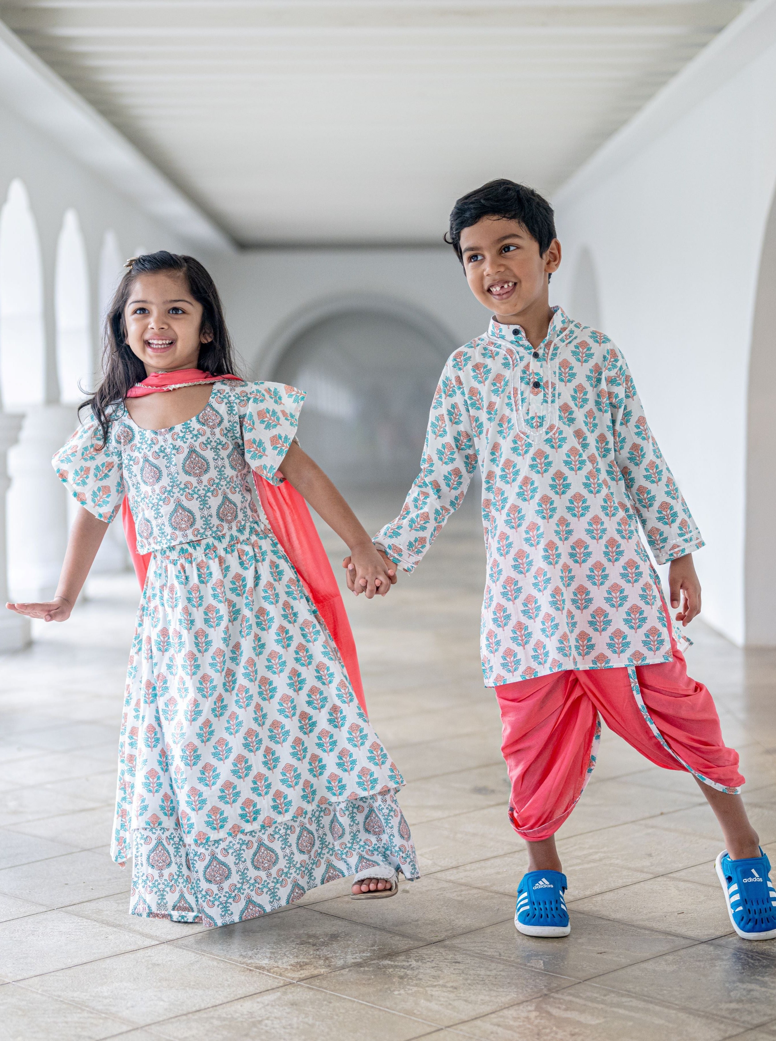 Nimbu kurta dhoti for boys