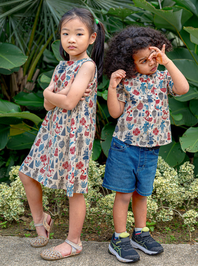 London girls A-Line Dress with Pockets - Nimbu Kids