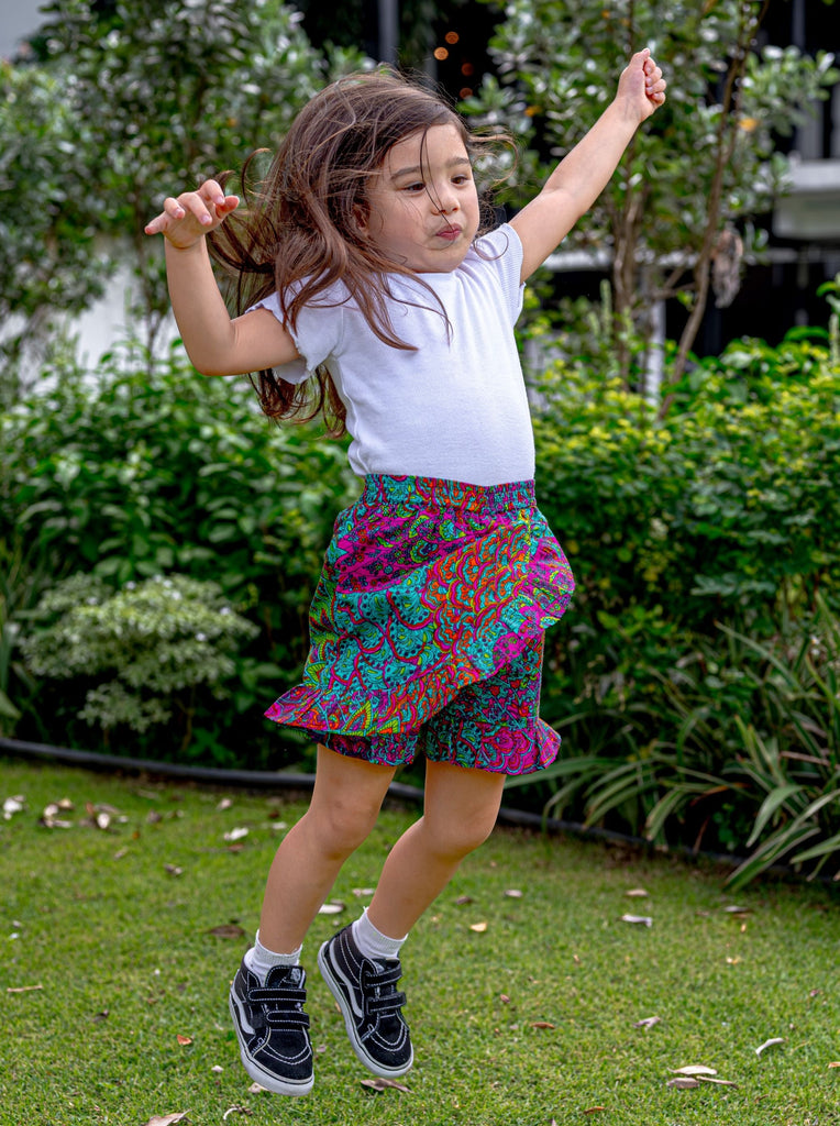  Peru Girls Cotton Skorts - Nimbu Kids