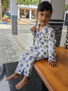 Happy hippo cotton kids PJ set by Nimbu