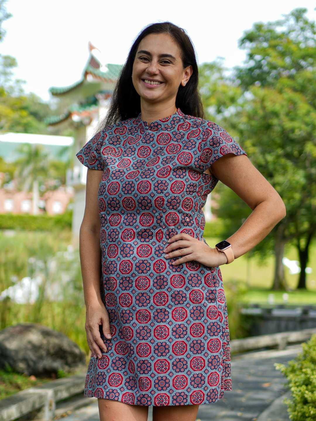 Phoenix Women Cheongsam Dress in Cotton