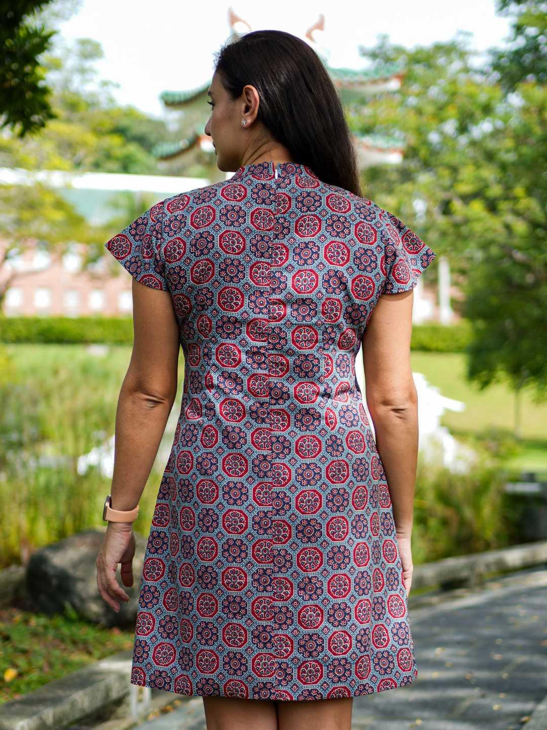 Phoenix Women Cheongsam Dress in Cotton