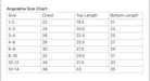 Radha Angrakha Size Chart