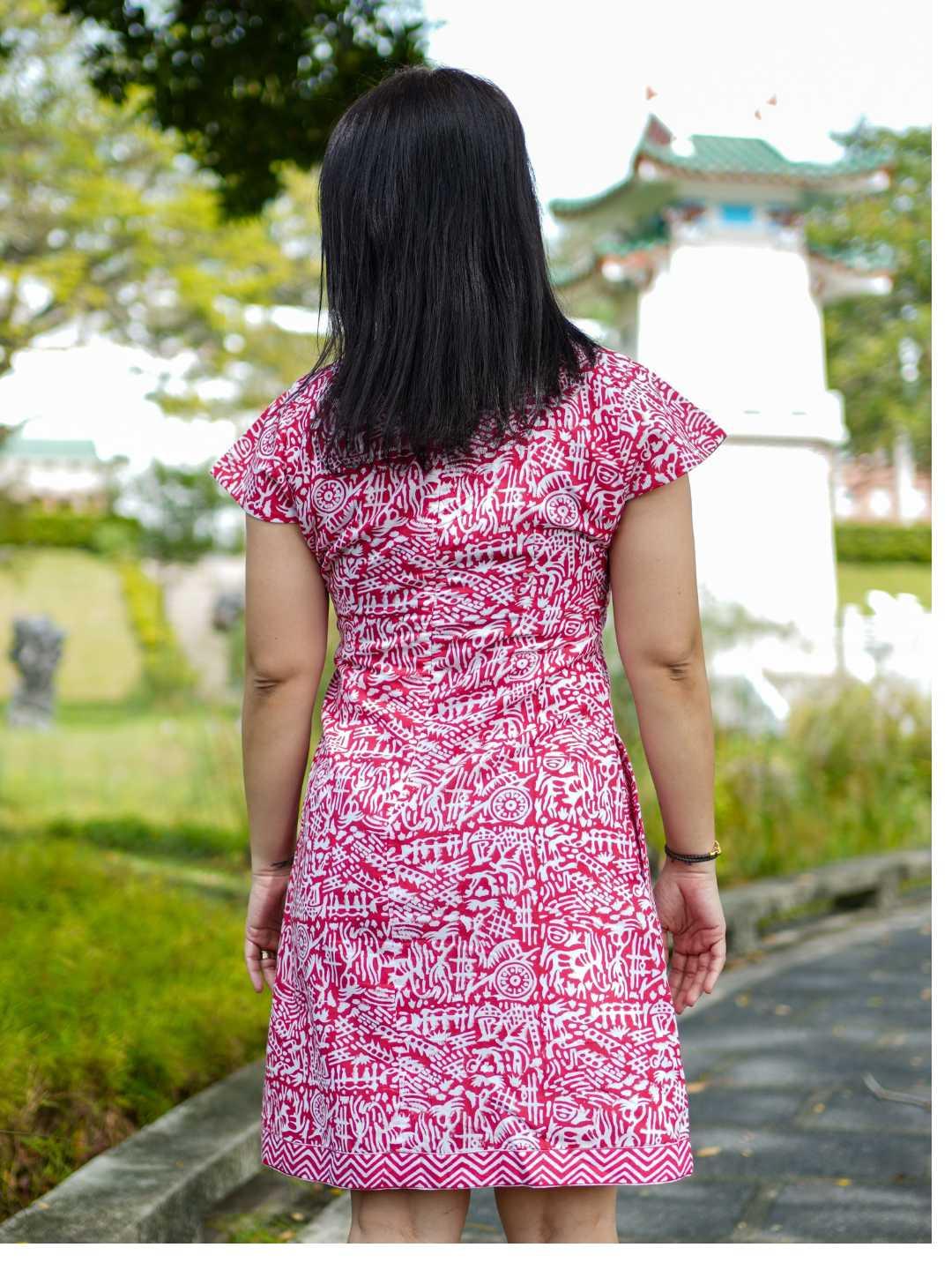 Singapore Red Womens Cheongsam Dress
