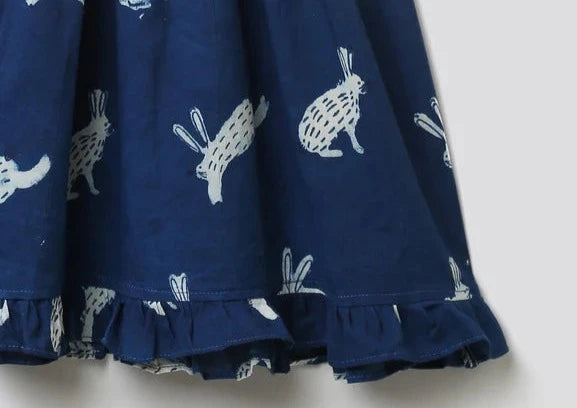 'A Down of Hares' Indigo String Dress