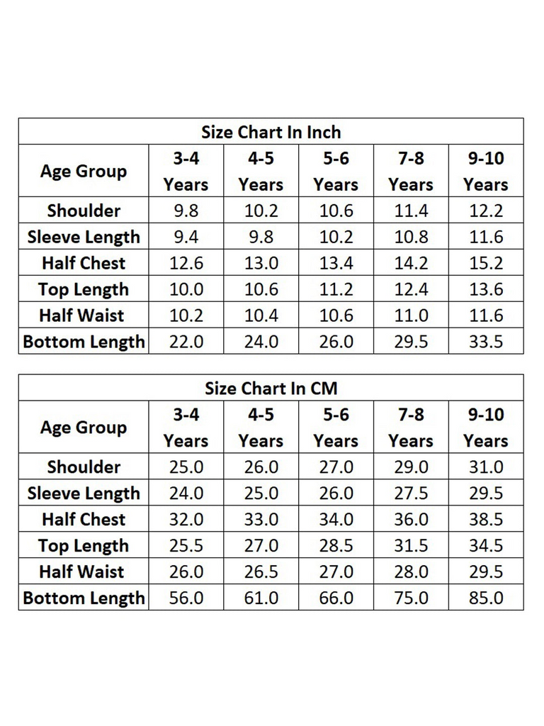 bluenpurplelehenga size chart