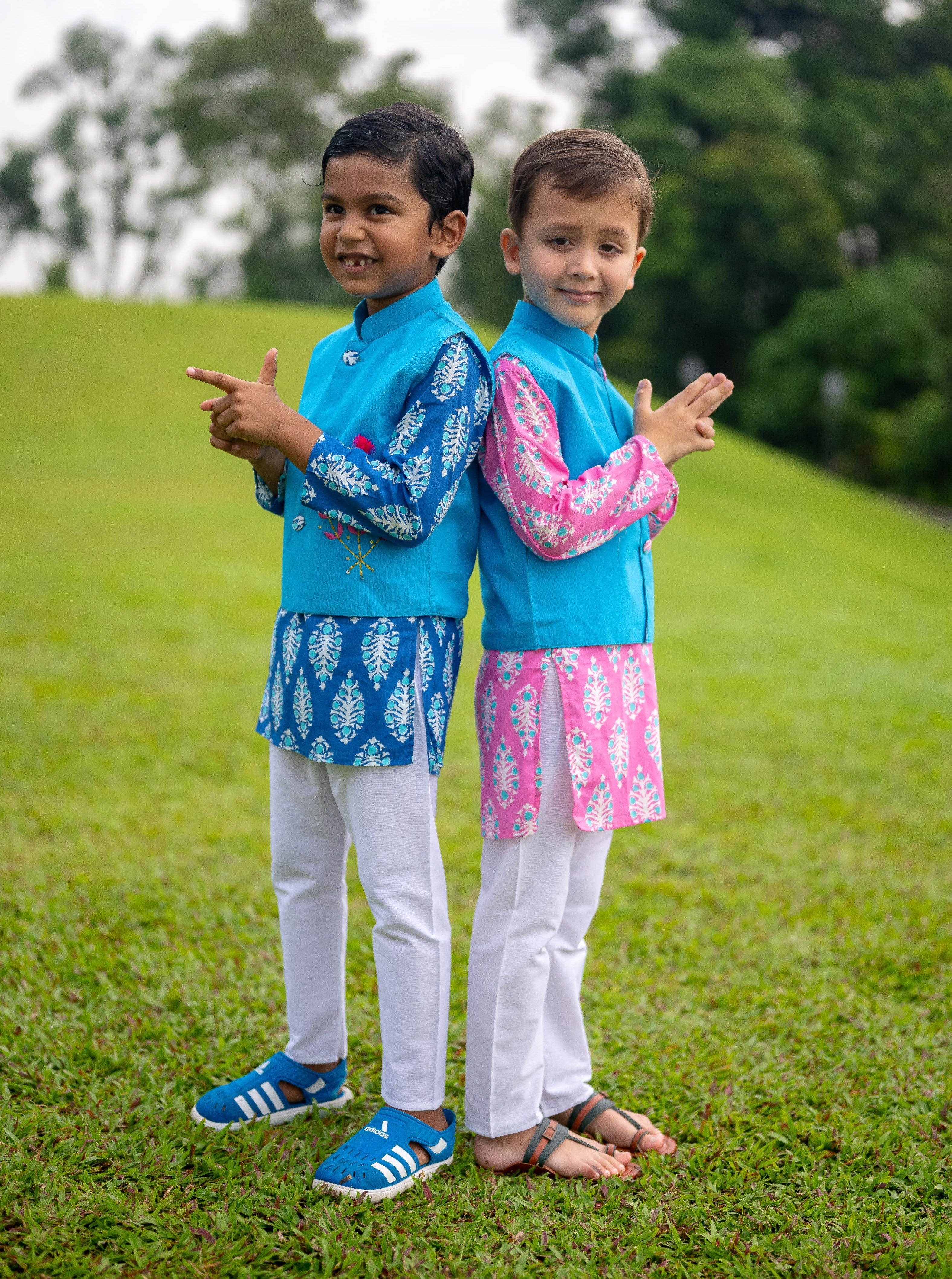 Nimbu Singapore boys ethnic wear kurta pajama set