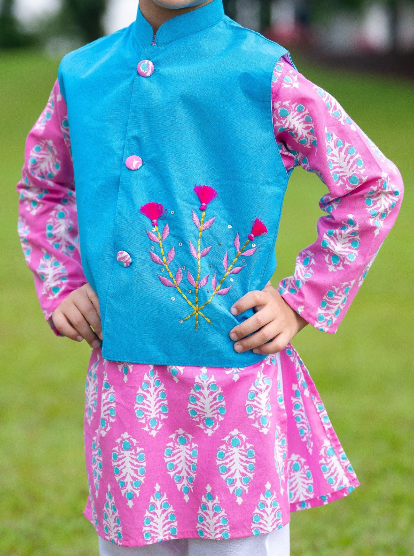 Nimbu Singapore kurta pajama for boys