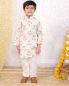 Pink Bloom Cotton Boys Kurta Pajama