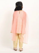 Vaani Dhoti Kurta Set with Dupatta in Khari Print in Pink & Gold