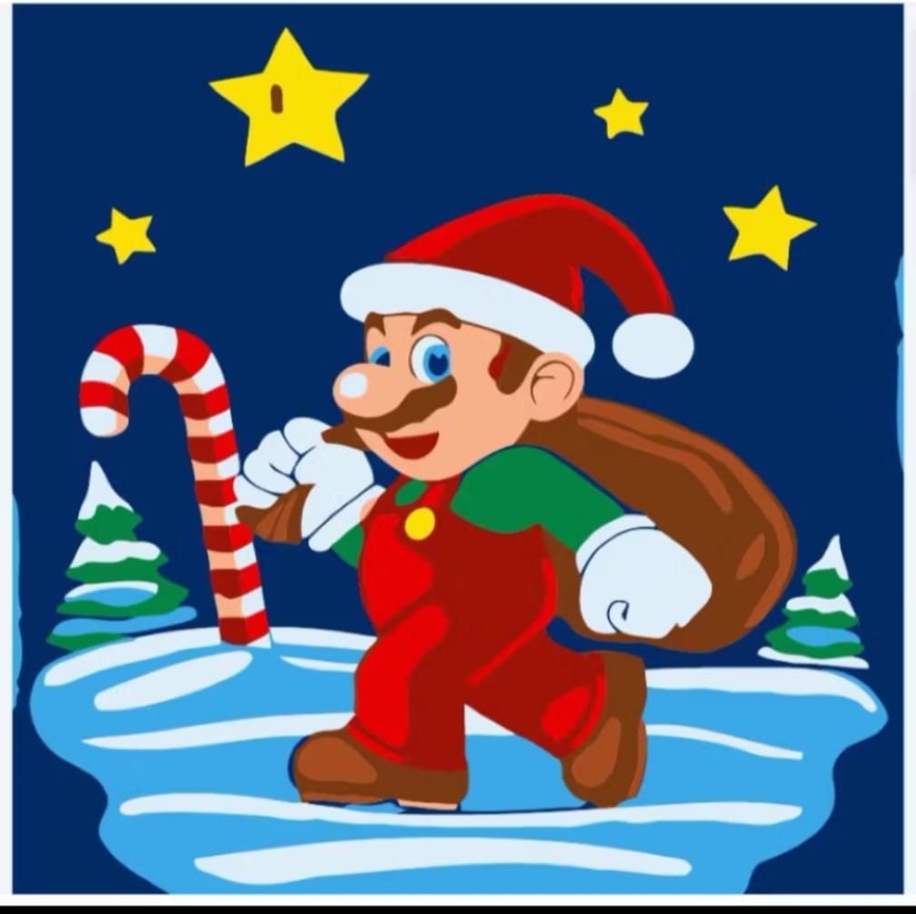 painting kit christmas mario