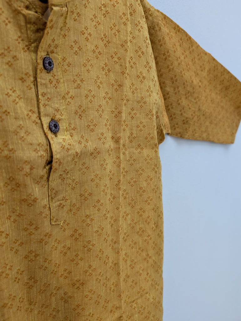 [5-6 years] Preloved Yellow Patterned Kurta Pajama Set