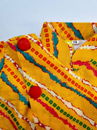 Jodhpuri Leheriya Jacket with Dhoti Pants in Yellow & Red - Nimbu Kids