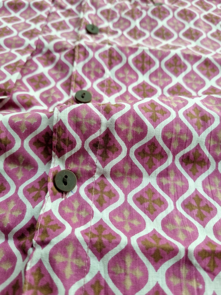Onion Pink Kurta Pajama with side buttons - Nimbu Kids