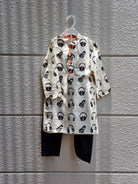 [4-6 yrs] Preloved Designer Rapper Soft Cotton Kurta - Nimbu Kids