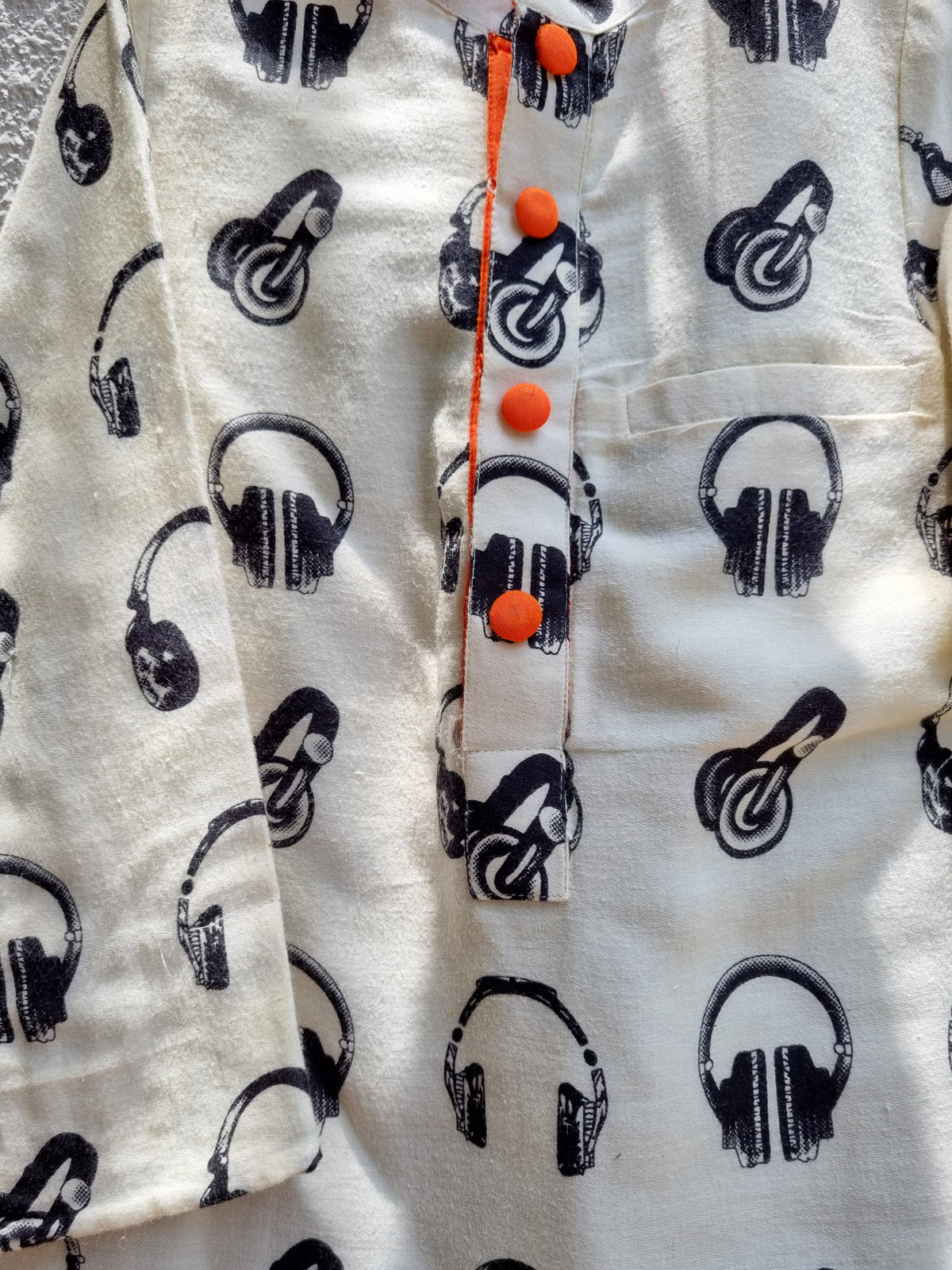 [4-6 yrs] Preloved Designer Rapper Soft Cotton Kurta - Nimbu Kids