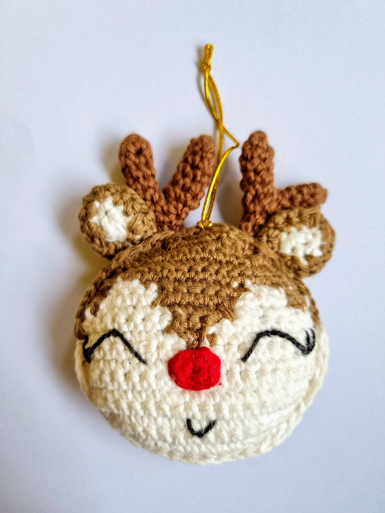 Handcrafted Crochet Reindeer Hanging Ornament - Nimbu Kids
