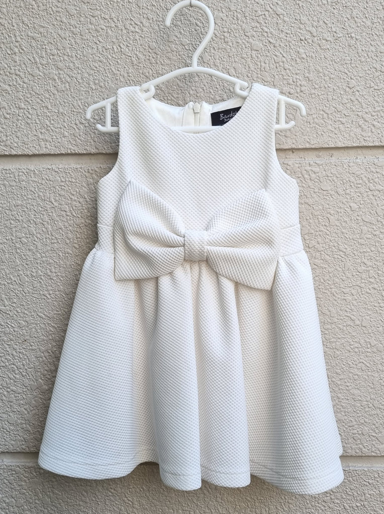 [1-2 years] Preloved Bardot White Dress - Nimbu Kids