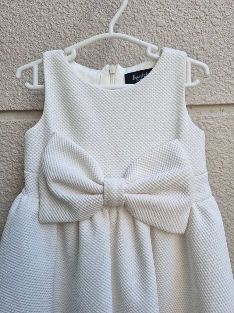 [1-2 years] Preloved Bardot White Dress - Nimbu Kids