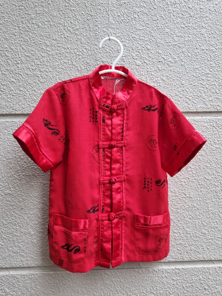 [3-4 yrs] Preloved CNY Shirt & Pants set - Nimbu Kids