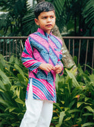 Leheriya Onion Purple Jacket set - Nimbu Kids