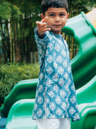 Barkha Indigo Kurta Pajama - Nimbu Kids