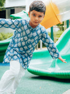 Barkha Indigo Kurta Pajama - Nimbu Kids