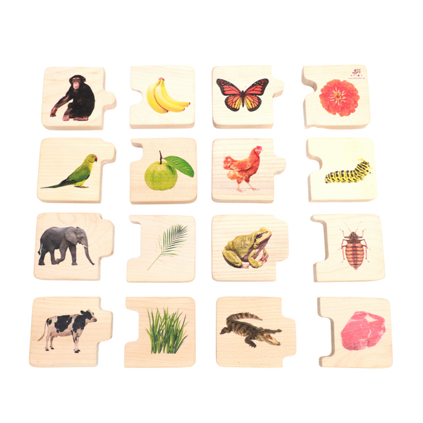 Chunky Wooden Puzzle - Feed the Animals - Nimbu Kids