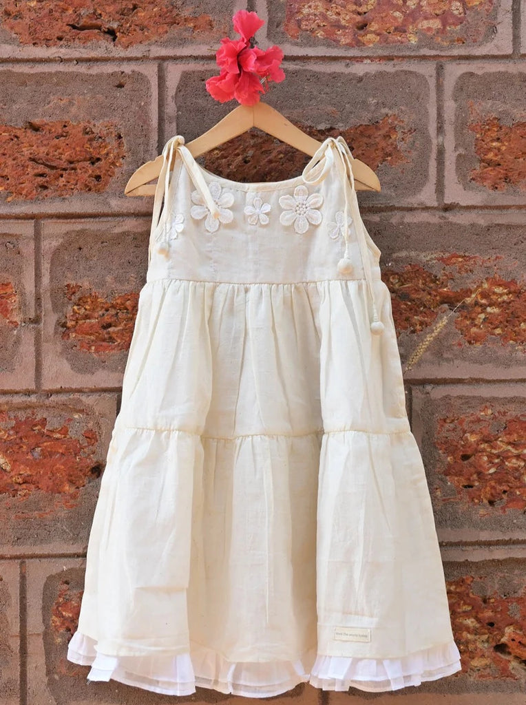 Tiered Maxi Dress in Handwoven Kora Cotton - Nimbu Kids