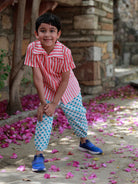 Pink Stripes Organic Cotton Shirt - Nimbu Kids