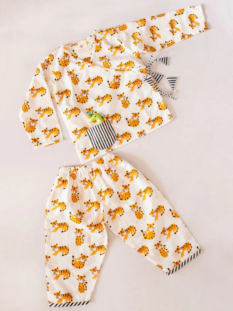 Baby Cub Organic Cotton Angrakha PJ set - Nimbu Kids