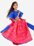 Stunning Jacquard Lehenga with Kimono sleeves - Nimbu Kids