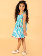 Ellie Frock with Parrot Tassels & Potli Purse - Nimbu Kids