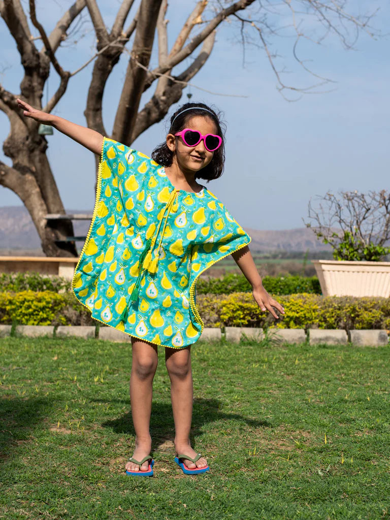 Pear Organic Cotton Kaftan - Nimbu Kids