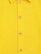 Classic Gold Panel Shirt in Yellow - Nimbu Kids