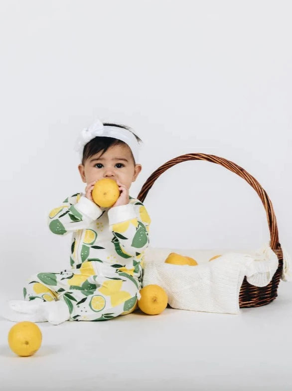 Lemon Long Sleeves Zippie - Nimbu Kids
