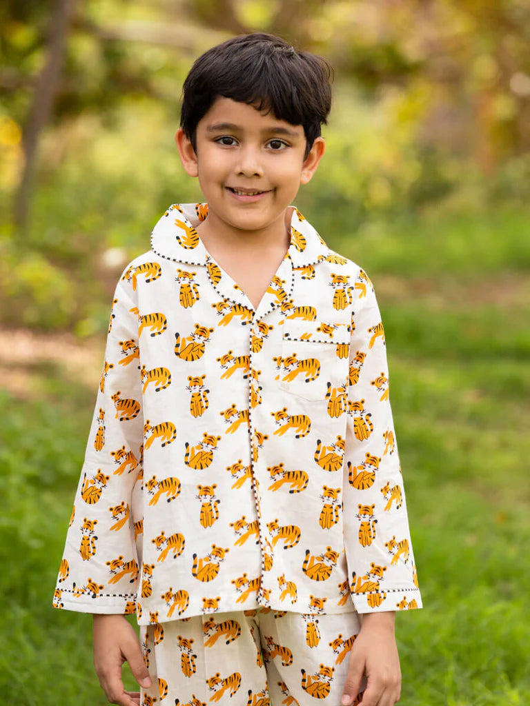 Tiger Hero Organic Cotton PJ set - Nimbu Kids
