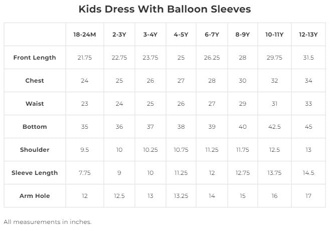 Flower Shower Tiered Dress with Balloon Sleeves - Nimbu Kids