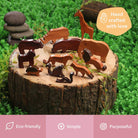 Wooden Wild Animals (Set of 12) - Nimbu Kids